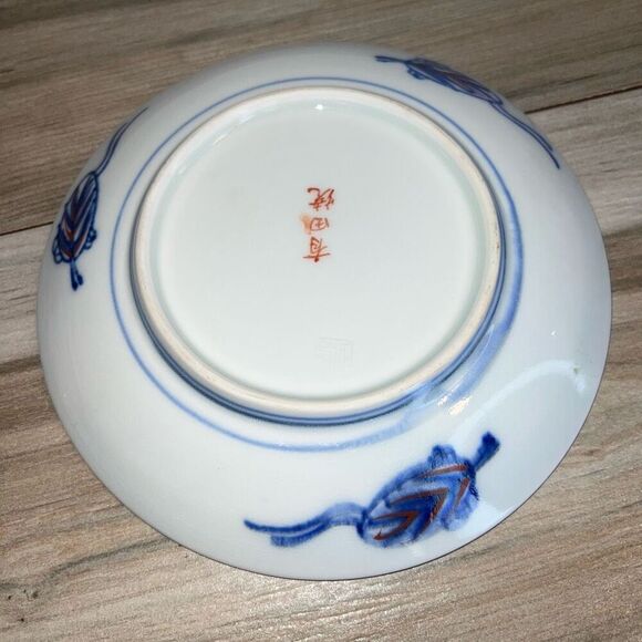 Japanese Imari Enameled Floral and Phoenix Porcelain Charger Late Meiji Era 有田焼 - Picture 6 of 8